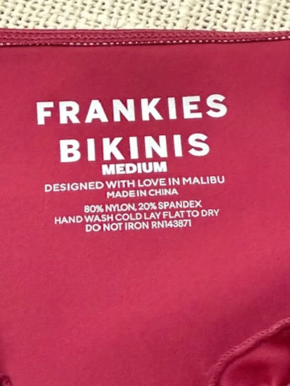 Frankies Bikinis Penelope Ruffle Tankini Bikini Top in Bordeaux Size M